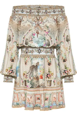 Camilla Printed silk mini dress