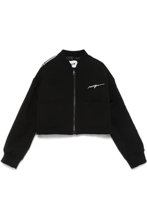 Msgm Logo-tape bomber jacket