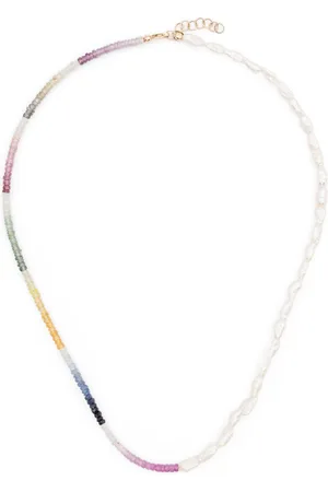 Roxanne First 9kt yellow Can´t Decide sapphire and pearl necklace