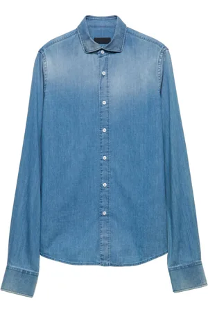 Prada Triangle-logo denim shirt