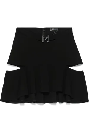 MUGLER M-plaque cut-out mini skirt