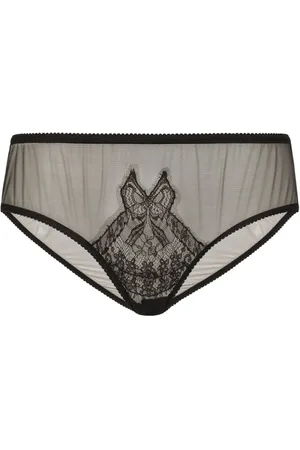 Dolce & Gabbana Tulle-lace overlay briefs