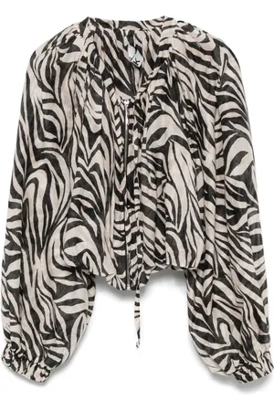 PNK Zebra-printed cropped bomber