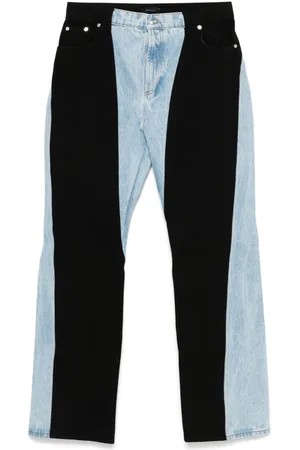 MUGLER Colourblock straight-leg jeans