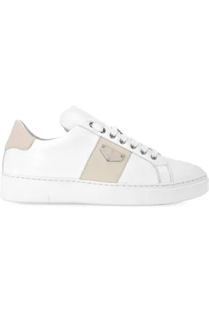 Philipp Plein Logo-plaque leather sneakers