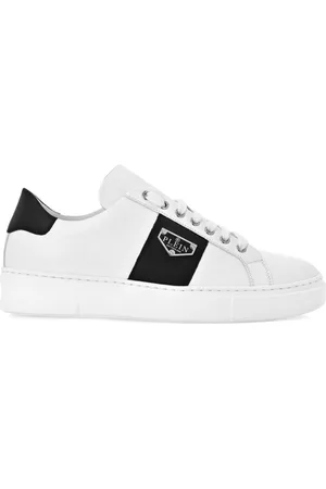 Philipp Plein Logo-plaque leather sneakers