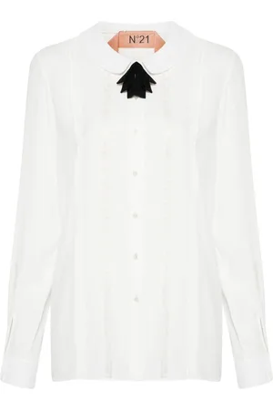 Nº21 Lace-trim shirt