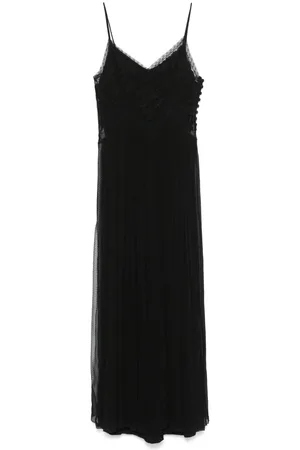 Twin-Set Floral-appliqué maxi dress