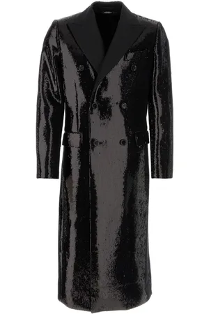 Dolce & Gabbana Sequin-embellished double-breasted coat