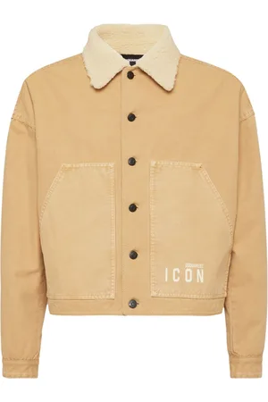 Dsquared2 Shearling collar denim jacket