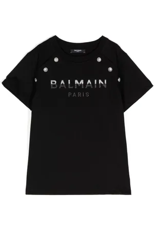 Balmain Glitter logo-detail T-shirt