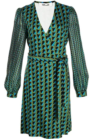 Diane von Furstenberg Gala abstract-print wrap dress