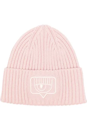 Chiara Ferragni Eyelike-embroidered ribbed beanie