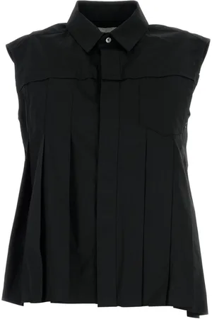 SACAI Pleated asymmetric shirt