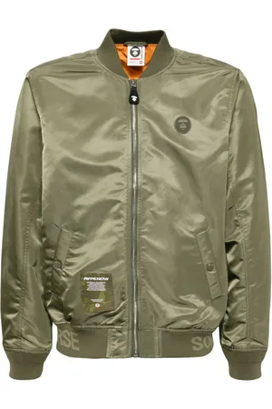 A Bathing Ape Logo-patch bomber jacket