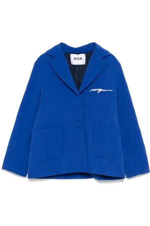 Msgm Logo-embroidered blazer