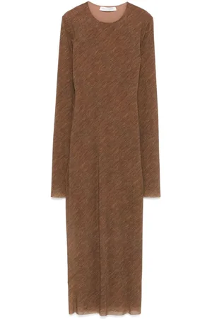 Serafini Long-sleeve midi dress