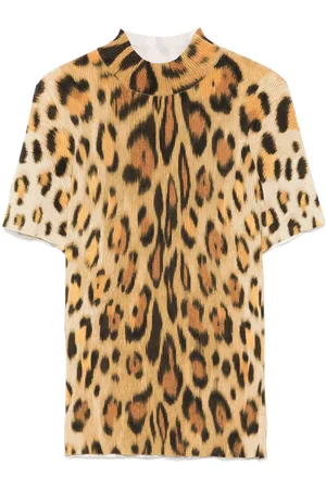 Oscar de la Renta Jaguar-pattern T-shirt