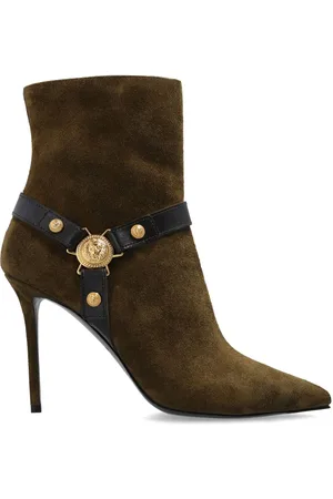 Balmain 105mm pointed suede ankle boots