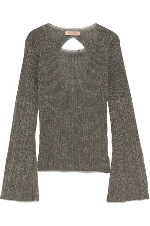 Twin-Set Lurex-detail sweater