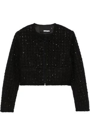 ROTATE Bouclé cropped jacket