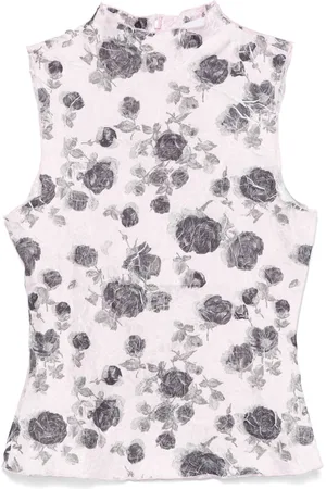 Ganni Floral-print top