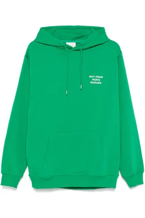Drôle de Monsieur Embroidered-slogan hoodie