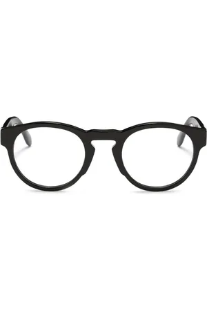 Palm Angels Monogram-plaque round-frame glasses