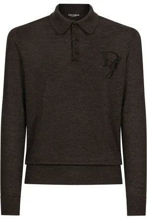 Dolce & Gabbana Logo-embroidered cashmere polo shirt