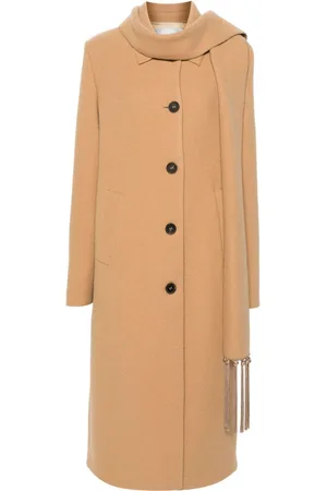 FORTE FORTE Felted buttoned midi coat