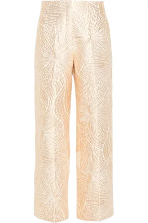 FORTE FORTE Patterned straight-leg trousers