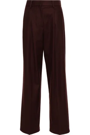 FORTE FORTE Pleat-detail straight-leg trousers