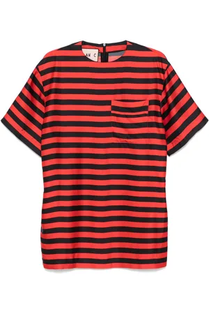 Plan C Striped satin mini dress