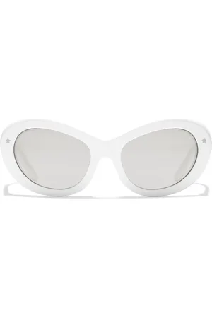 Dolce & Gabbana DG Crossed oval-frame sunglasses
