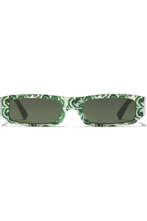 Dolce & Gabbana Maiolica rectangle-frame sunglasses