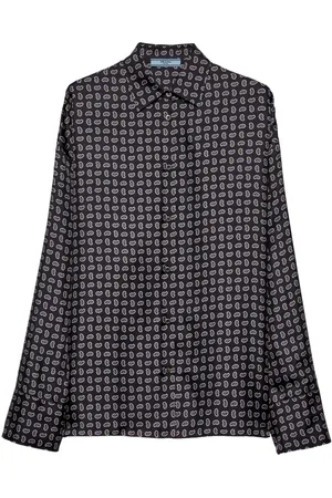 Prada Printed twill silk shirt