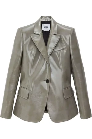 Msgm Faux-leather blazer