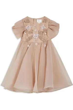 Maison Ava Floral-embroidered tulle dress