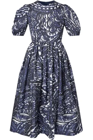 Erdem Puff-sleeve midi dress