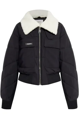 COPERNI Logo-patch faux-shearling puffer jacket