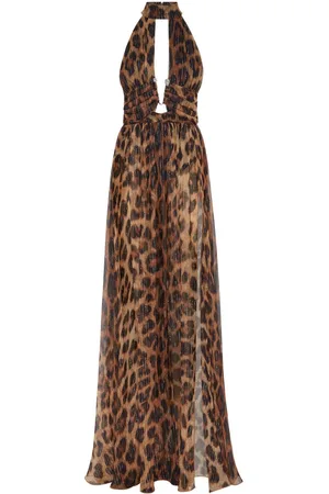 Philipp Plein Leopard-print long dress