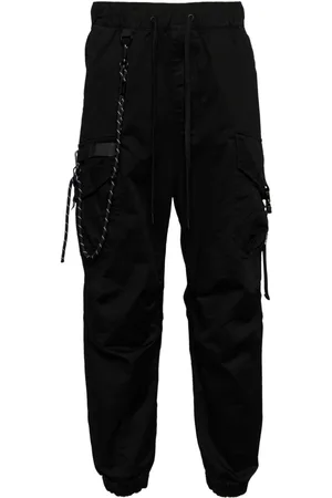 Musium Div. Logo-patch tapered trousers