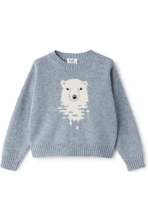 Il gufo Intarsia-knit Bear jumper