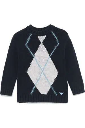Emporio Armani Intarsia-knit sweater