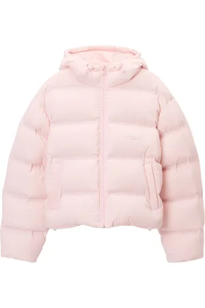 Alexander Wang Logo-jacquard cropped puffer jacket