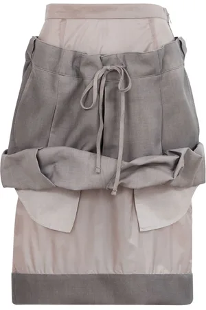 Maison Margiela Layered mohair-wool skirt