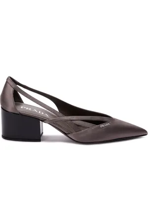 Prada 55mm satin cut-out pumps