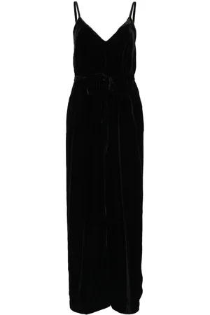 Gold Hawk Velvet V-neck jumpsuit