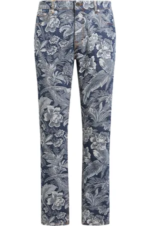 Etro Jacquard straight-leg jeans