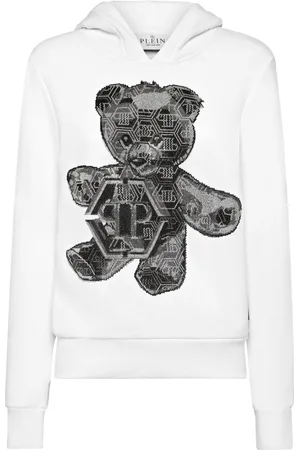 Philipp Plein Rhinestone-embellished teddy bear-motif hoodie